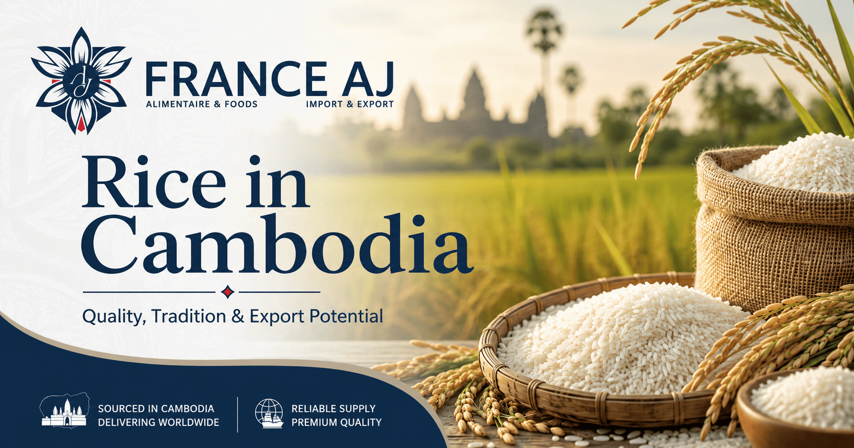 Descubra los productos premium de arroz y arroz basmati de France AJ Alimentaire